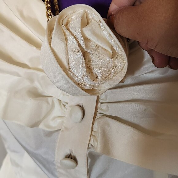 JOSEPH RIBKOFF WOMENS WEDDING ATTIRE TOP AND SKIRT CREAM COLOR - Picture 11 of 14